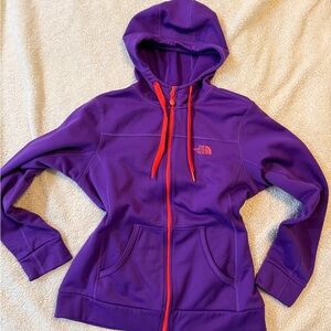 The North Face Purple Zip Hoodie Jacket Womens M Fleece Lined